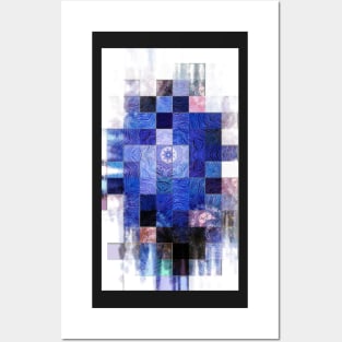 Blue Mosaic 2-Available In Art Prints-Mugs,Cases,Duvets,T Shirts,Stickers,etc Posters and Art